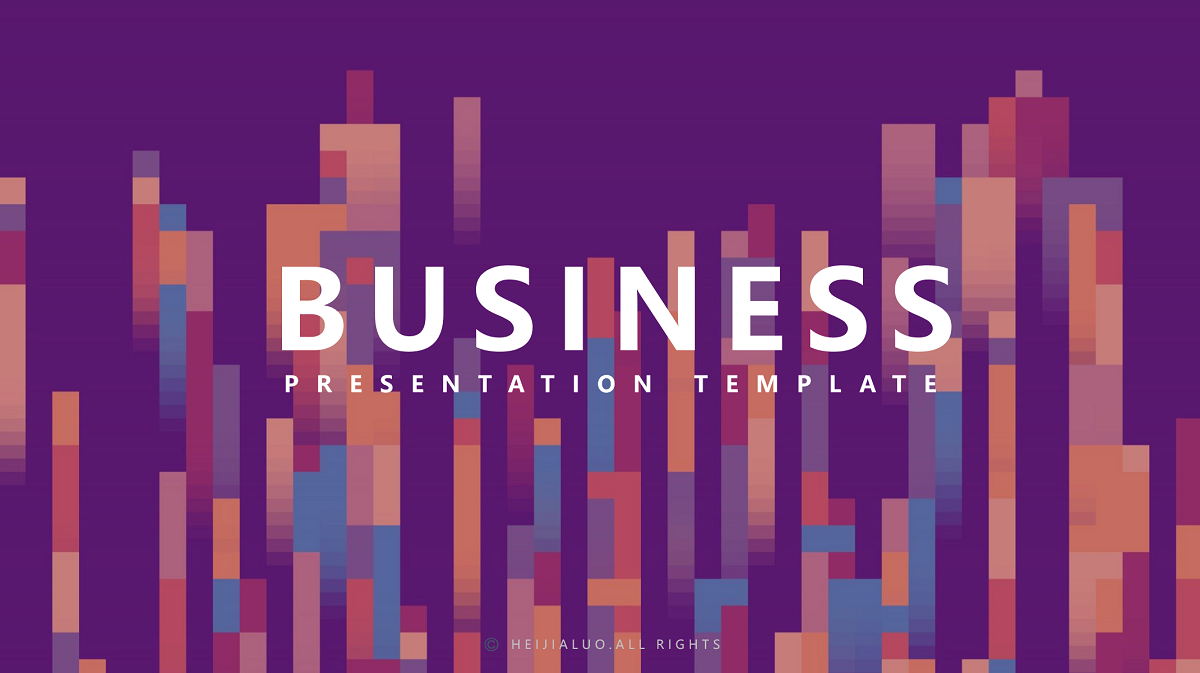 Free Purple Business Presentation PowerPoint Template