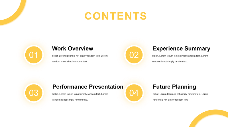 Minimalist Yellow Dot Business Report PowerPoint Template