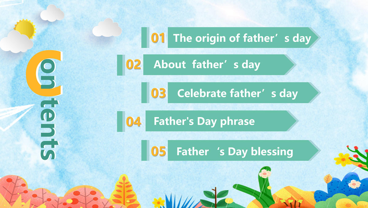 Free Father's Day Greeting PowerPoint Template